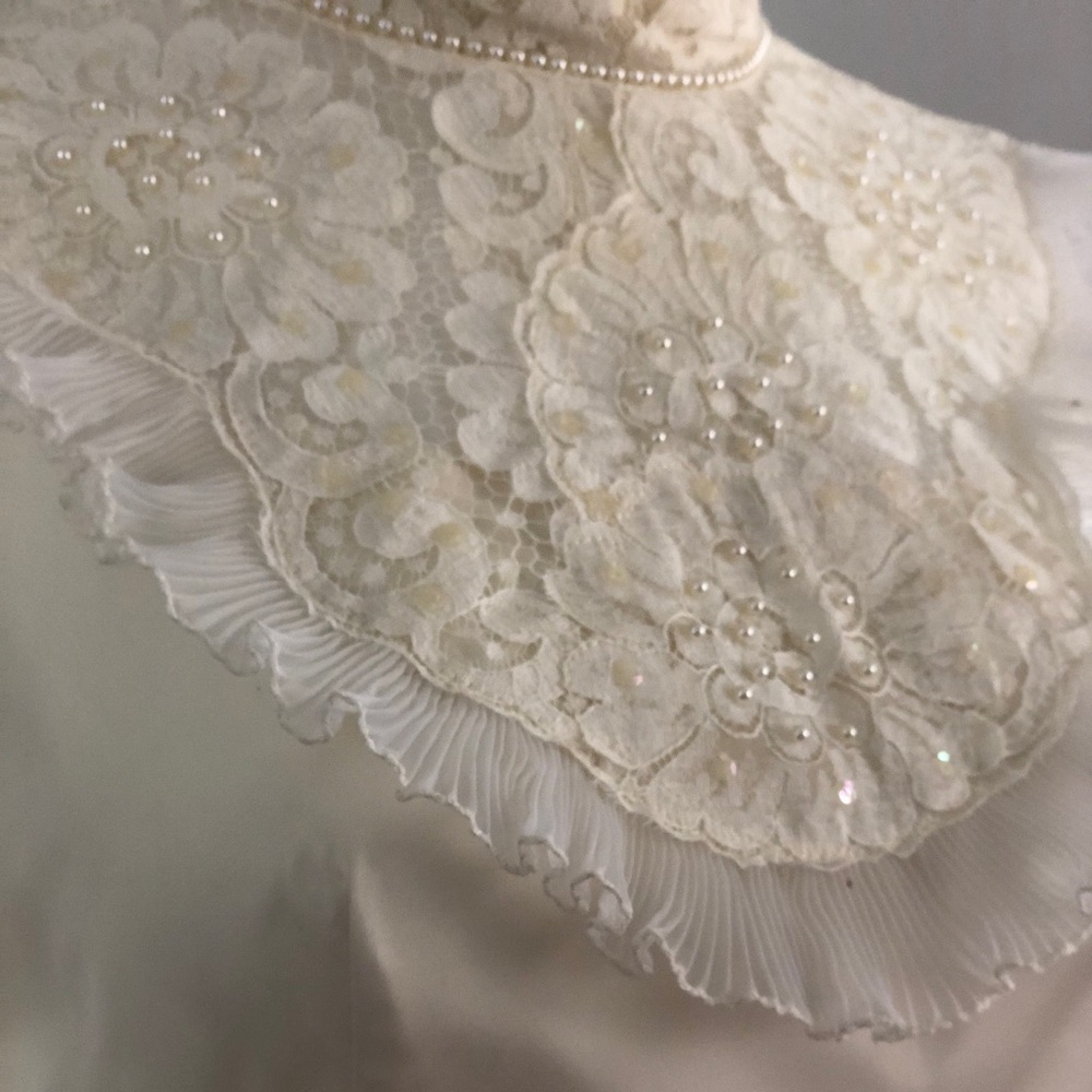 Vintage Ruffle up Princess Cut Bridal Originals Wedding Dress - Picture 11 of 16